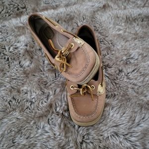 Sperry Women's Angelfish Metallic Eyelet Lace Boat Shoe Size 6.5